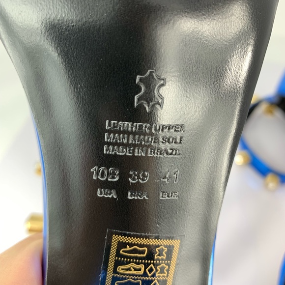 Kat Maconie Royal Blue Mirror Heel w/ Crystal Trim - Picture 5 of 6